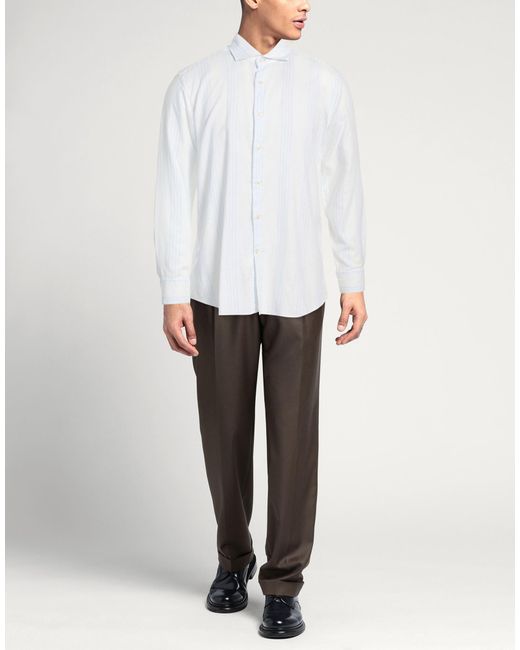 Savile Row White Shirt Cotton, Linen for men