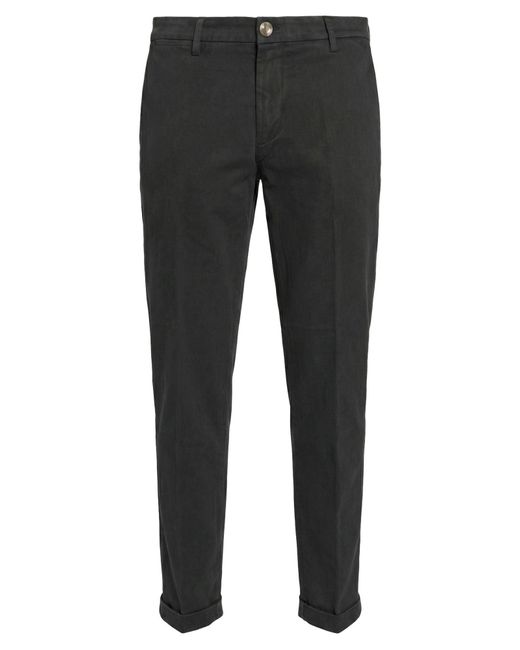 RE_HASH Black Charcoal Pants Cotton, Lyocell, Elastane for men