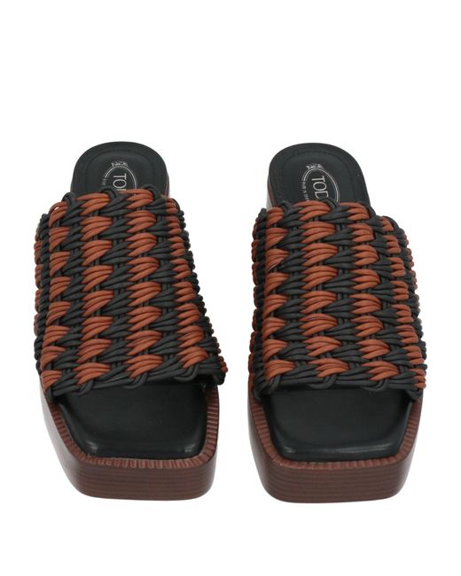 Tod's Brown Mules & Clogs Leather