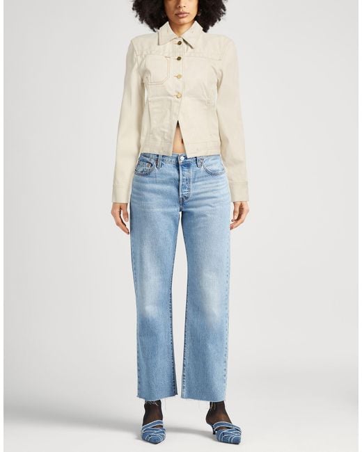Jacquemus White Le Papier Denim Outerwear Organic Cotton, Recycled Cotton, Cotton