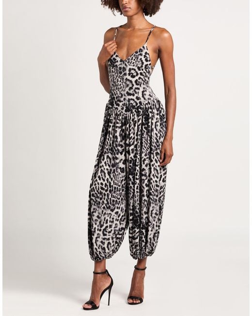 Norma Kamali White Jumpsuit Polyester, Elastane