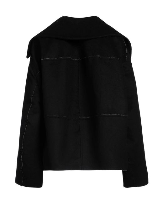 Marni Black Coat Virgin Wool, Polyamide, Elastane, Polyester