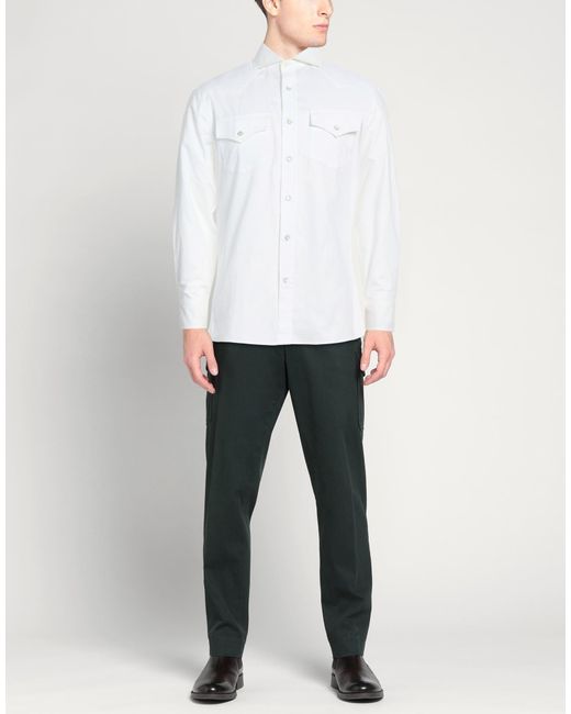Brunello Cucinelli White Shirt Cotton for men
