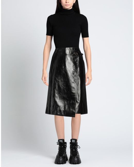 Acne Black Midi Skirt