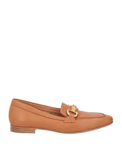 Mara Bini Brown Tan Loafers Leather