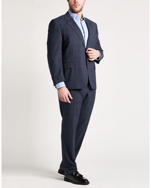 Canali Blue Suit Wool for men