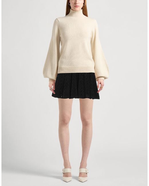 Alaïa Black Mini Skirt Viscose, Wool, Metallic Polyester, Polyamide, Elastane