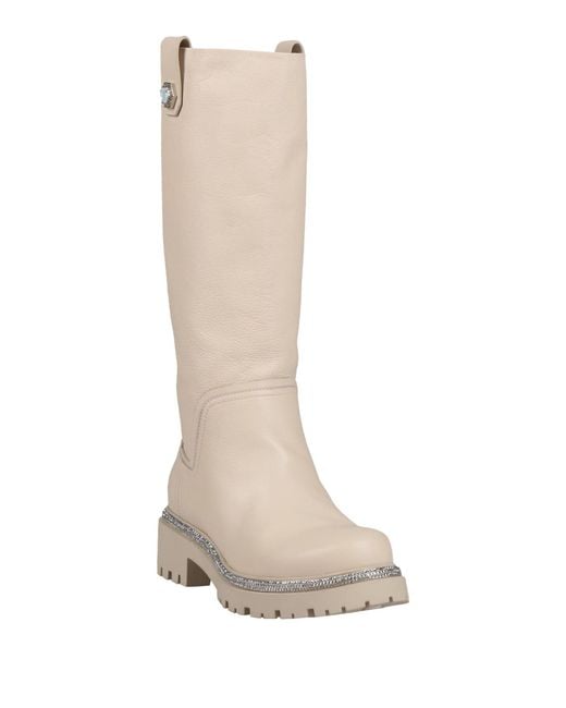 Rene Caovilla White Boot Leather