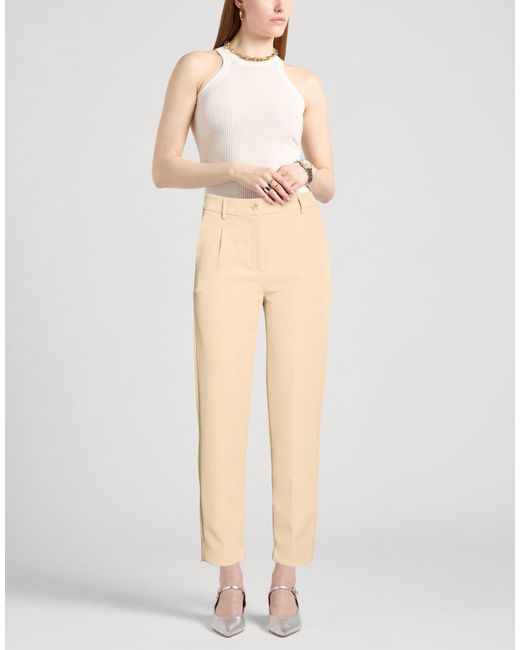 Blugirl Blumarine Natural Pants Polyester, Elastane