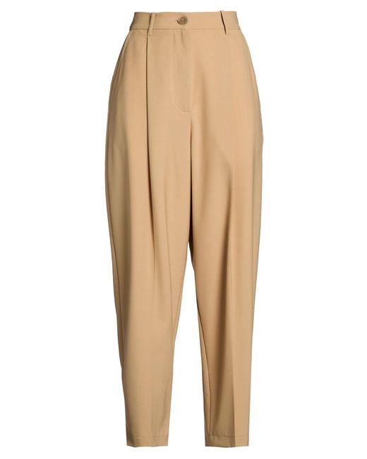 Marni Natural Pants Polyester, Virgin Wool, Elastane
