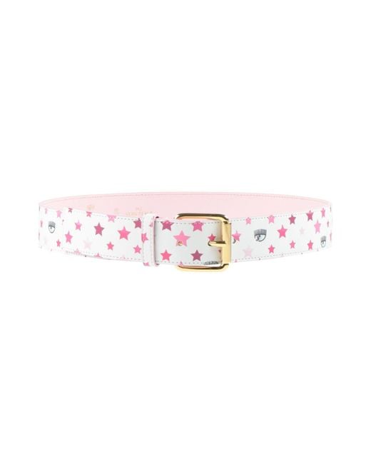 Chiara Ferragni Pink Belt Polyurethane