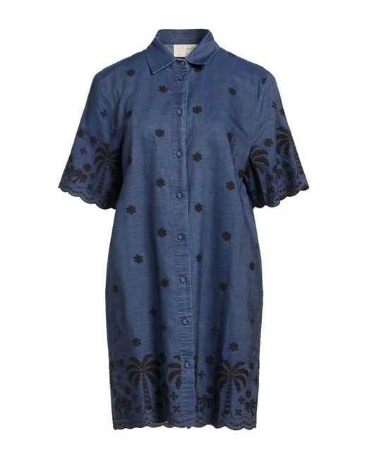 Mc2 Saint Barth Blue Mini Dress