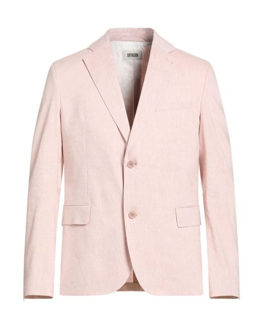 Drykorn Pink Blazer Linen, Polyester, Viscose, Elastane for men