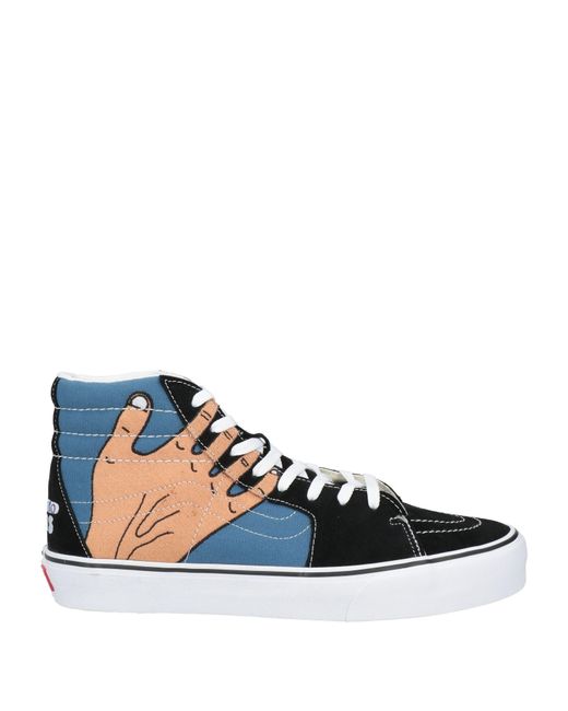 Vans Blue Sneakers Leather, Textile Fibers for men