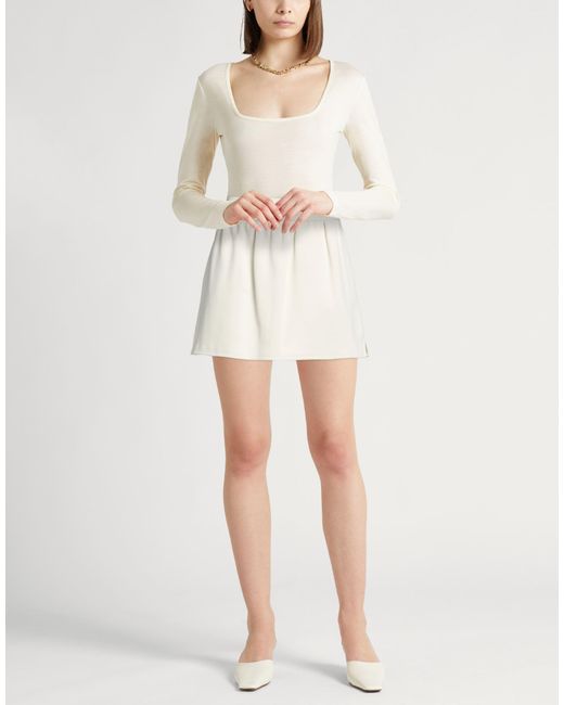 Max Mara Natural Mini Skirt Polyamide, Cotton