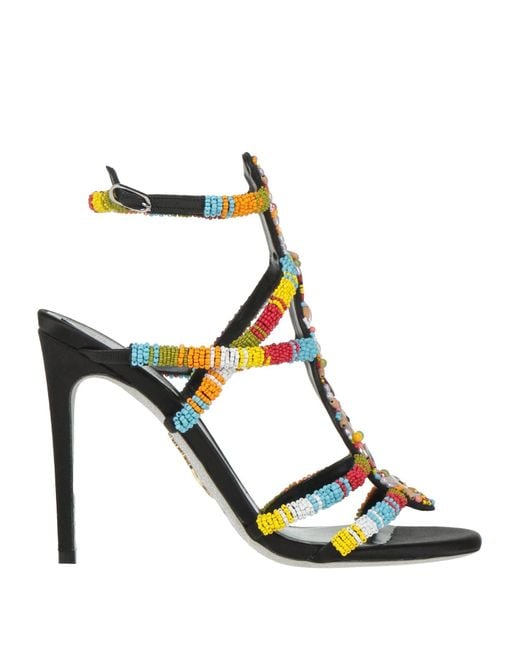 Rene Caovilla Yellow Sandals Leather