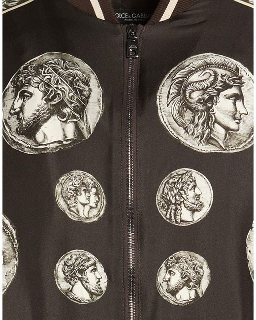 Dolce & Gabbana Black Dark Jacket Silk for men