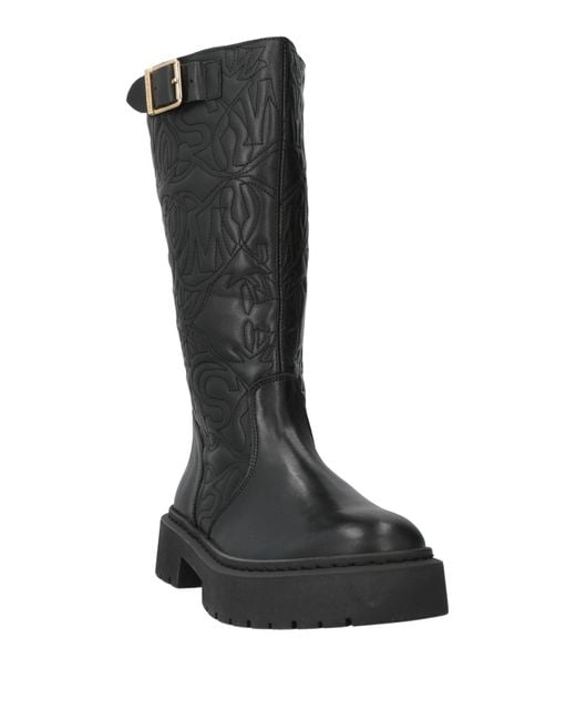 Steve Madden Black Boot Leather