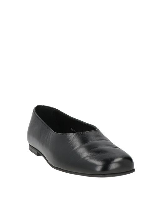 Alohas Black Ballet Flats Leather