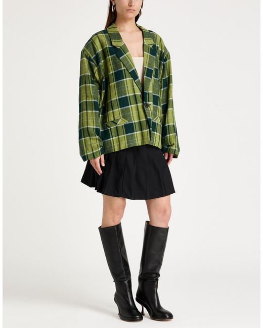 KENZO Green Military Blazer Linen