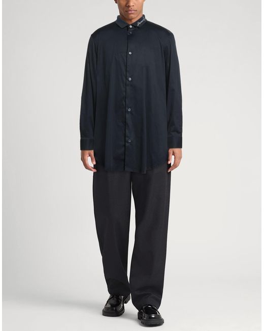 ARMANI EXCHANGE Blue Midnight Shirt Cotton, Elastane for men