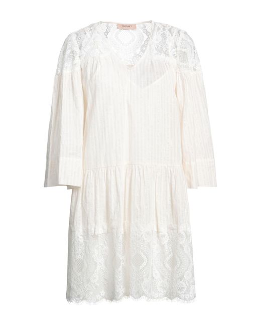 Twin Set White Mini-Kleid