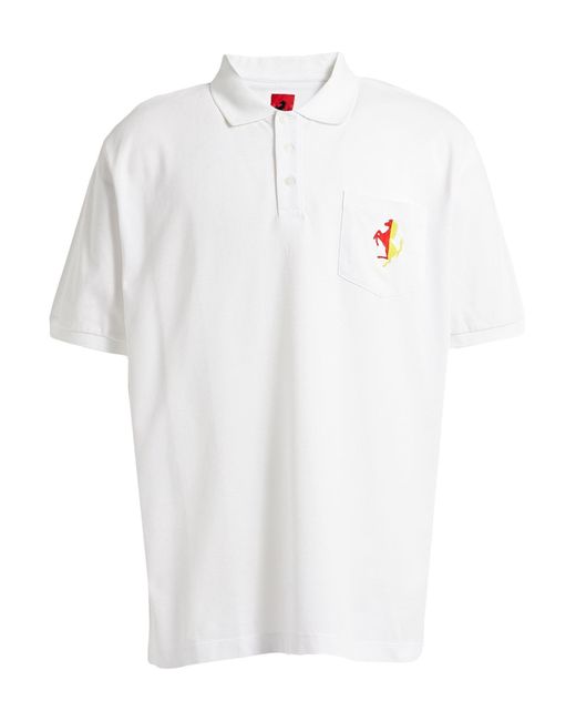 Ferrari White Polo Shirt for men