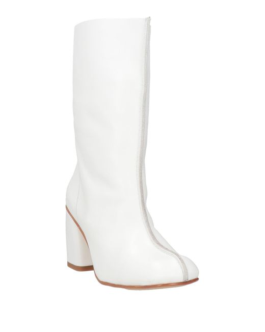 Manufacture D'essai White Ankle Boots