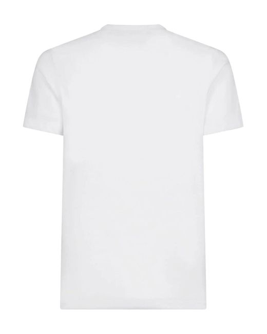 Camiseta con estampado gráfico DSquared² de hombre de color White
