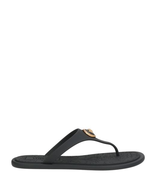 Versace Black Thong Sandal