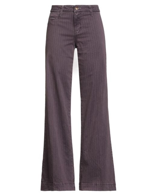 Jacob Cohen Purple Pants Cotton, Elastane, Polyester