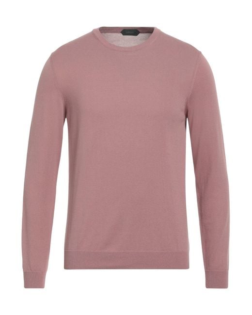 Zanone Pink Sweater for men