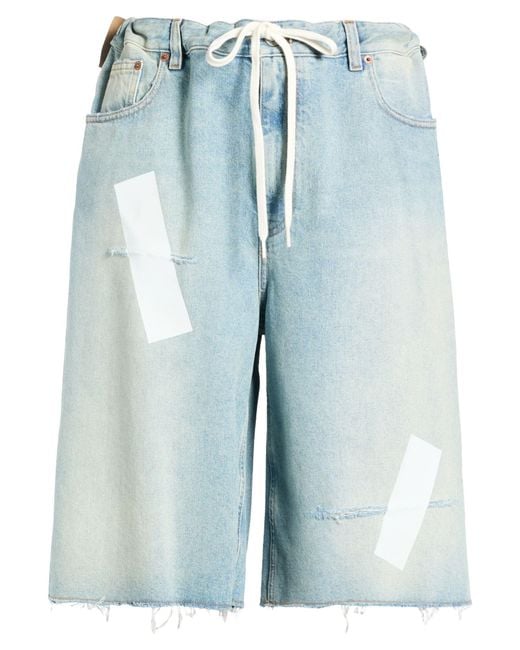MM6 by Maison Margiela Blue Denim Shorts