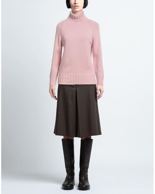 Aragona Pink Turtleneck Wool