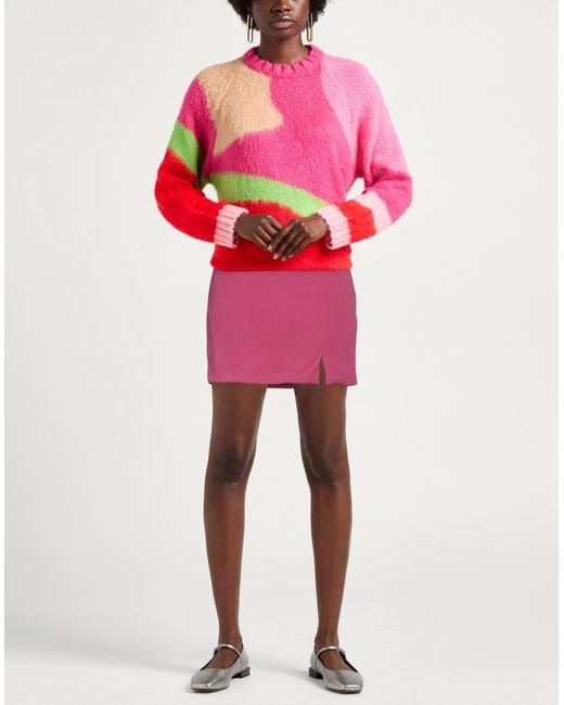 Patrizia Pepe Pink Fuchsia Mini Skirt Viscose, Elastane