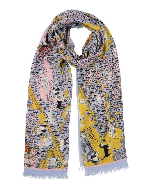 Inoui Edition Blue Lilac Scarf Wool