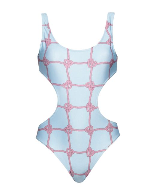 Chiara Ferragni Blue One-piece Swimsuit