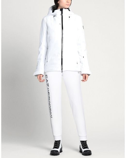 EA7 White Pants Cotton, Elastane