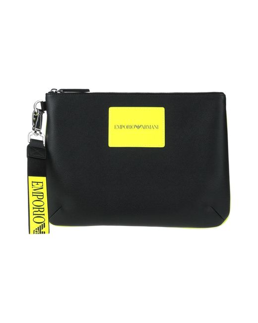 Bolso de mano Emporio Armani de Tejido sintético de color Negro para hombre  | Lyst