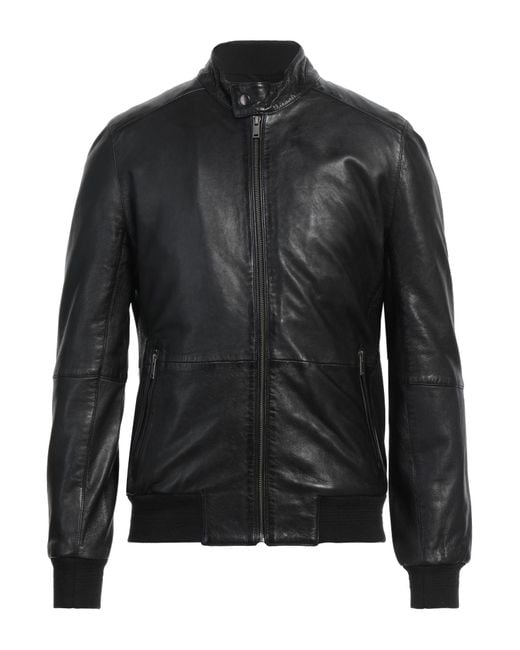 Arma Black Jacket Leather for men
