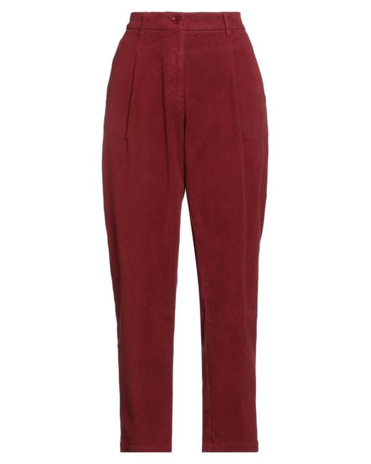 Aspesi Red Pants Cotton, Elastane