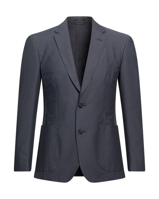 Dunhill Blue Blazer Cotton, Elastane for men