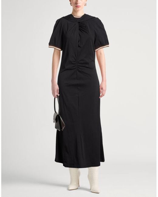 Wales Bonner Black Maxi Dress Organic Cotton, Cotton, Elastane