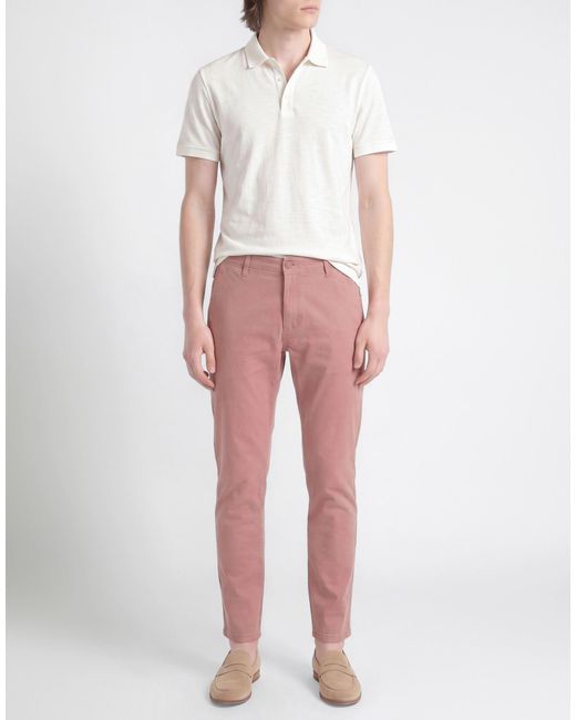 Dockers Pink Pants Cotton, Elastane for men