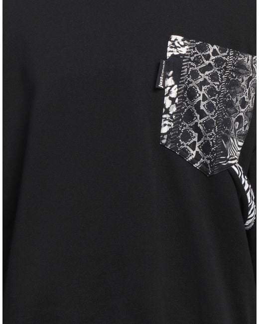 Just Cavalli Black Sweatshirt Cotton, Elastane for men