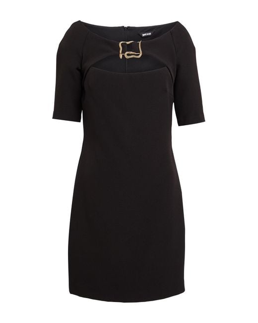 Just Cavalli Black Mini Dress Polyester, Elastane