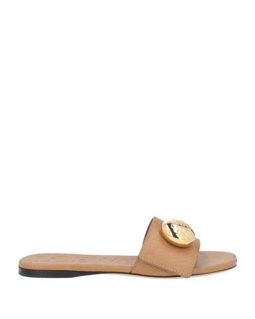 Loewe Natural Tan Sandals Leather