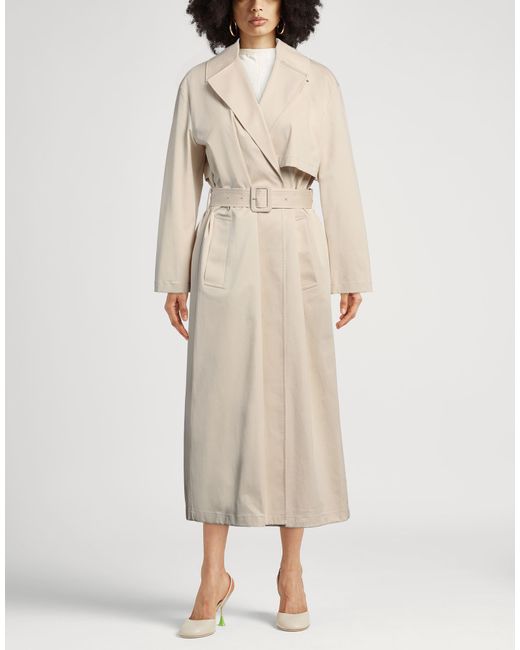 Theory Natural Overcoat & Trench Coat Cotton, Elastane
