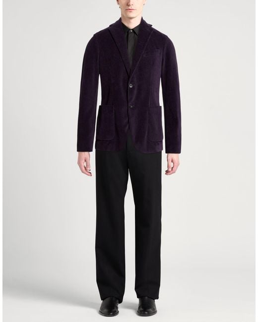 Circolo 1901 Blue Dark Blazer Cotton, Polyester for men