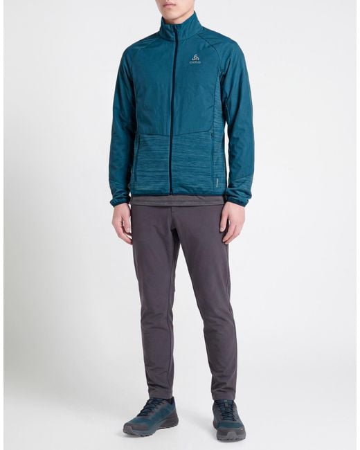 Odlo Blue Slate Jacket Polyester, Elastane for men